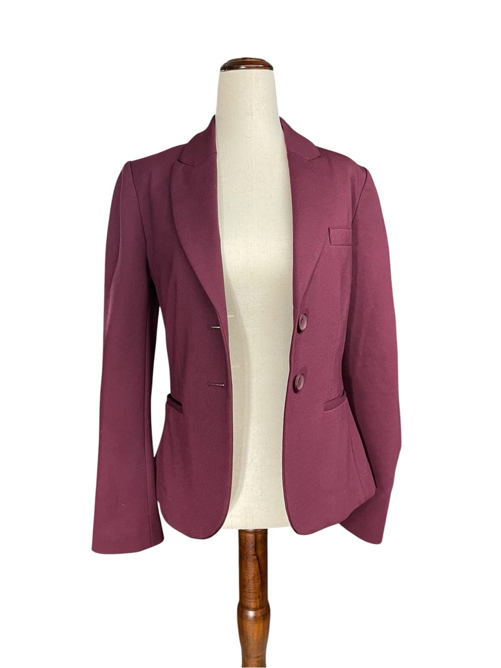 BODEN Stretch Knit Jersey Blazer Burgundy US Size 2
